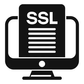Online SSL certificate icon simple vector. Web data Illustrazione stock