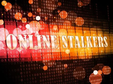 Online Stalker Evil Faceless Bully 3d Illustration 스톡 일러스트