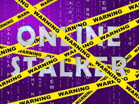Online Stalker Evil Faceless Bully 2d Illustration Stock Illustration