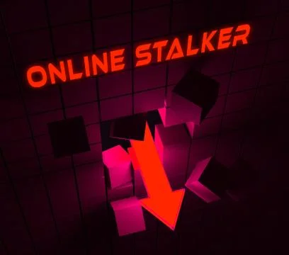 Online Stalker Evil Faceless Bully 3d Rendering Stock Illustration
