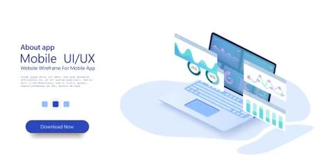 Online statistics and data Analytics.Digital money market, investment, finance Stock Illustration