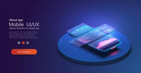 Online statistics and data Analytics.Digital money market, investment, financ Illustrazione stock