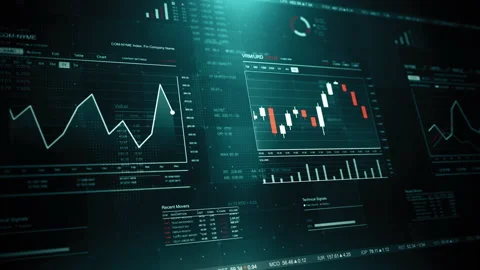 Online stock report background. Stock Footage 132004488