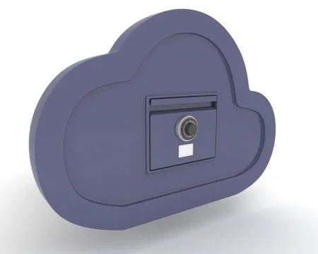 Online storage in the cloud Stock Illustration