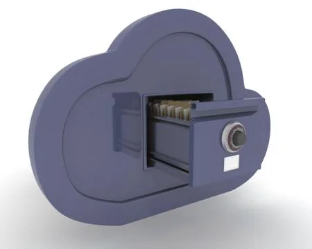 Online storage in the cloud Stock Illustration