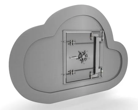Online storage in the cloud Stock Illustration