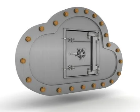 Online storage in the cloud Stock Illustration