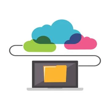 Online Storage. File Sharing concept. Stock Illustration