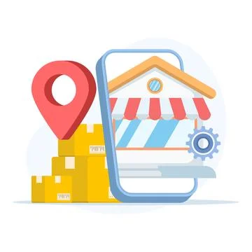 Online store configuration concept Stock Illustration