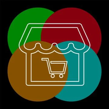 Online store icon. Logo element illustration. Stock Illustration