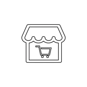 Online store icon. Logo element illustration. Illustrazione stock