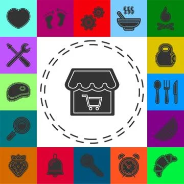 Online store icon. Logo element illustration Stock Illustration