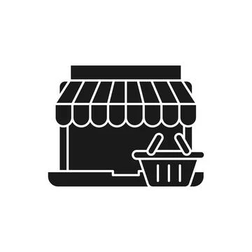 Online Store icon Vector design Illustration. Modern Online Shopping icon vec Stock-Illustration