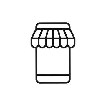 Online Store icon Vector design Illustration. Modern Online Shopping icon vec Stock Illustration