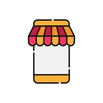 Online Store icon Vector design Illustration. Modern Online Shopping icon vec イラスト素材