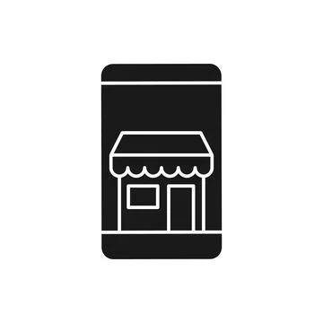 Online Store icon Vector design Illustration. Modern Online Shopping icon vec Stock Illustration