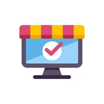 Online store screen displaying complete order confirmation Stock Illustration