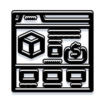Online store webpage interface displaying product and pricing イラスト素材