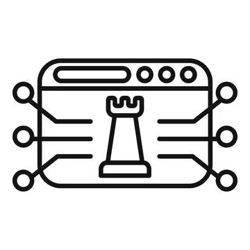 Online strategy game development showing digital marketing planning Stock Illustration