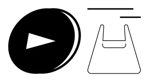 Online streaming, e-commerce, media platforms, consumerism, minimal design, d Illustrazione stock