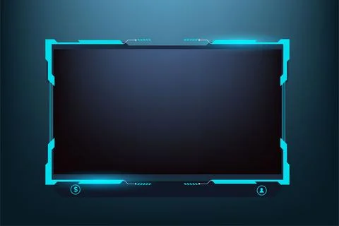Online streaming overlay and screen interface decoration. Live gaming overl.. Stock Illustration