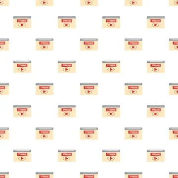 Online streaming video player browser window pattern Stock Illustration