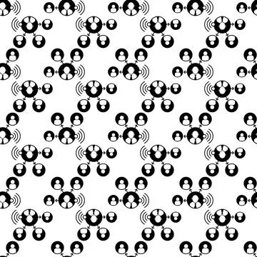 Online studying pattern seamless vector Stock Illustration