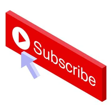 Online subscribe icon, isometric style Illustrazione stock