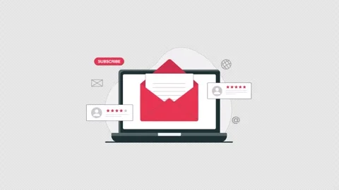 Online Subscription and Feedback Concept Animation Video - Transparent Stock Footage 319816298