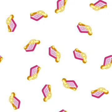 Online support advice isometric icon seamless pattern イラスト素材