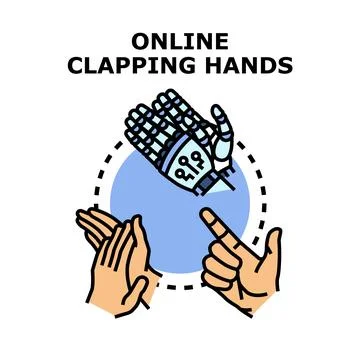 Online support and digital applause concept illustration Stock Illustration
