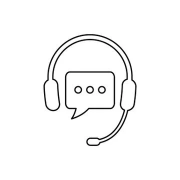Online support, call operator icon Stock Illustration