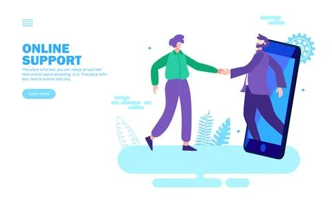 Online support for customer service Stock Illustration
