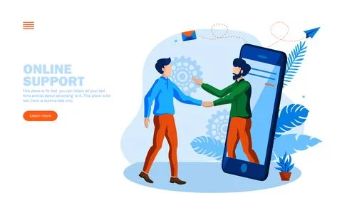 Online support for customer service vector illustration concept Stock Illustration