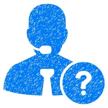 Online Support Grainy Texture Icon Stock Illustration