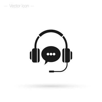 Online support icon, call operator, customer helpline. Vector Stock Illustration