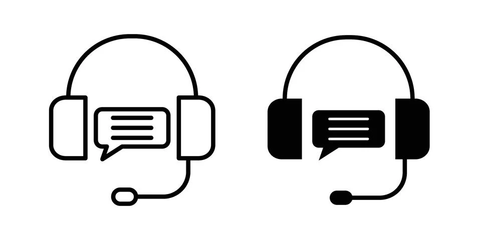 Online support icon set. Vector EPS 10 Stock Illustration
