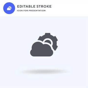Online Support icon vector, filled flat sign, solid pictogram isolated on white Stock Illustration