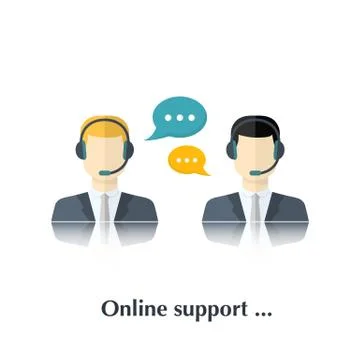 Online Support Stock Illustration