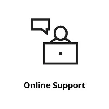 Online support line icon Illustrazione stock