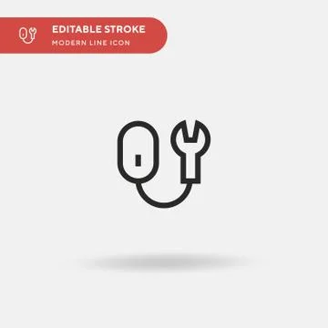 Online Support Simple vector icon. Illustration symbol design template for we Illustrazione stock
