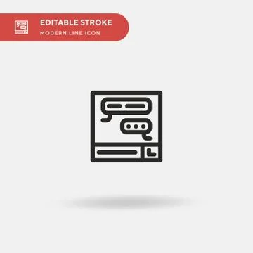 Online Support Simple vector icon. Illustration symbol design template for we Illustrazione stock