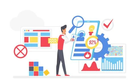 Online support technical chat messaging イラスト素材