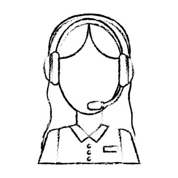 Online support technical service or call center related icon ima Stock Illustration