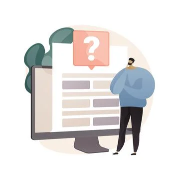 Online survey abstract concept vector illustration. Stock Illustration