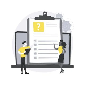 Online survey abstract concept vector illustration. 스톡 일러스트
