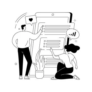 Online survey abstract concept vector illustration. 스톡 일러스트