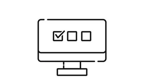 Online survey and customer feedback icon Stock-Illustration