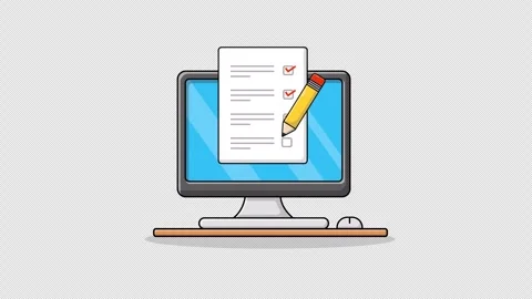 Online Survey Concept Animation Video - Transparent Stock Footage 283433448
