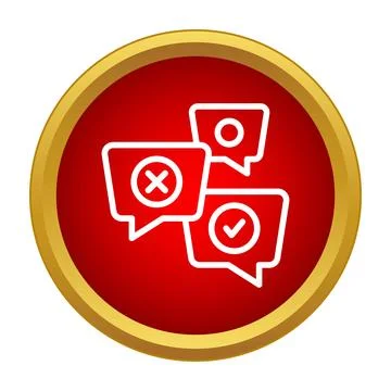 Online survey feedback concept with message bubbles Stock Illustration